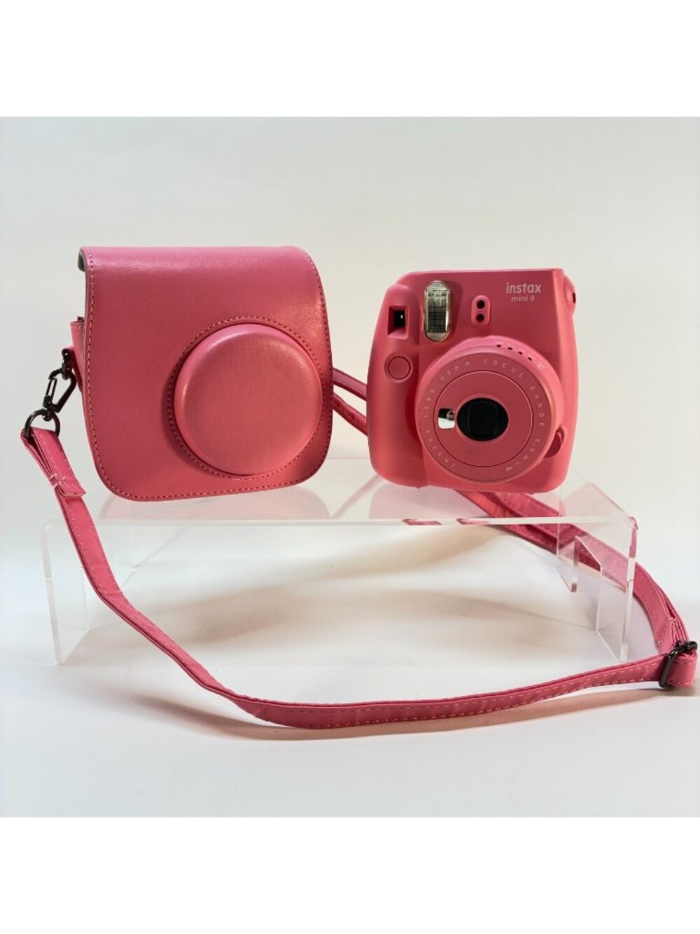 Fujifilm Instax Mini 9 - Pink Instant Film Camera Tested Working w/ Case
